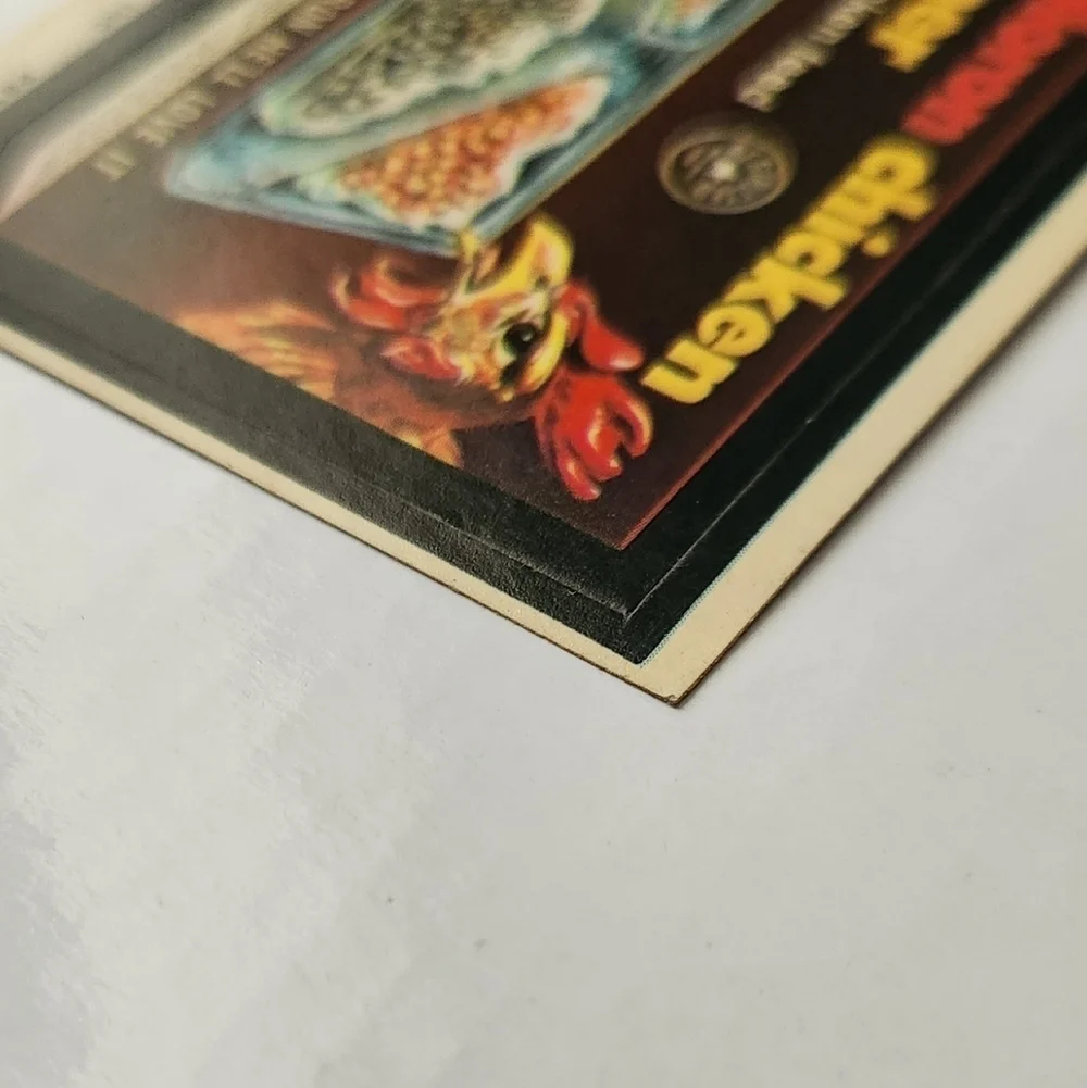Vintage 1974 Topps Wacky Packages Moron Chicken Dinner Sticker Card 11th Series
